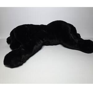 Folkmanis All Black Cat Panther Stuffed Animal Plush 13" Full Body Hand Puppet
